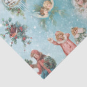 Sparkly Magical Winter Vintage-kerstcollage Tissuepapier (Detail)