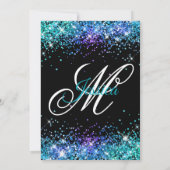 Sparkly Mermaid Glitter Black 30th Birthday Kaart (Achterkant)