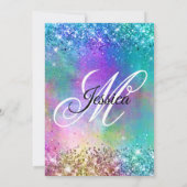 Sparkly Mermaid Glitter Folie 30th Birthday Kaart (Achterkant)