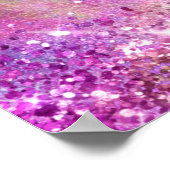 Sparkly Mermaid Glitter Folie 40th Birthday Welkom Poster (Hoek)