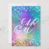 Sparkly Mermaid Glitter Folie 50th Birthday Kaart (Achterkant)