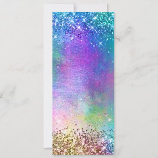 Sparkly Mermaid Glitter Folie 50th Birthday Kaart (Achterkant)