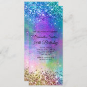 Sparkly Mermaid Glitter Folie 50th Birthday Kaart (Voorkant / Achterkant)