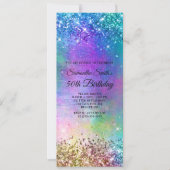 Sparkly Mermaid Glitter Folie 50th Birthday Kaart (Voorkant)