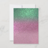 Sparkly Mermaid Green Berry Pink Glitter Ombre Bedankkaart