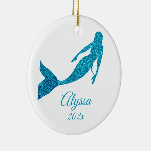 Sparkly Mermaid Ornament Gepersonaliseerde Gift (Rechts)