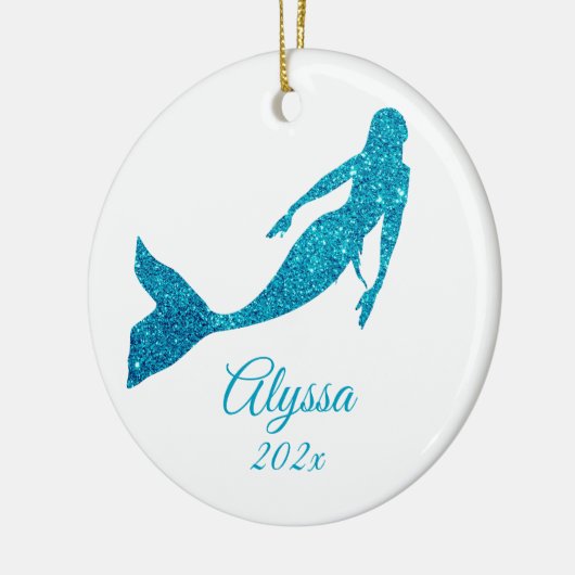 Sparkly Mermaid Ornament Gepersonaliseerde Gift (Links)