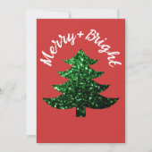 Sparkly Merry heldere kerstboom Aangepaste naam Feestdagenkaart (Voorkant)