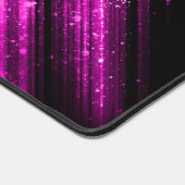 Sparkly metaal hete neon roze zwarte chevron Monog Bureaumat (Hoek)