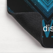 Sparkly metal aqua green galaxy chevron Monogram Muismat (Hoek)