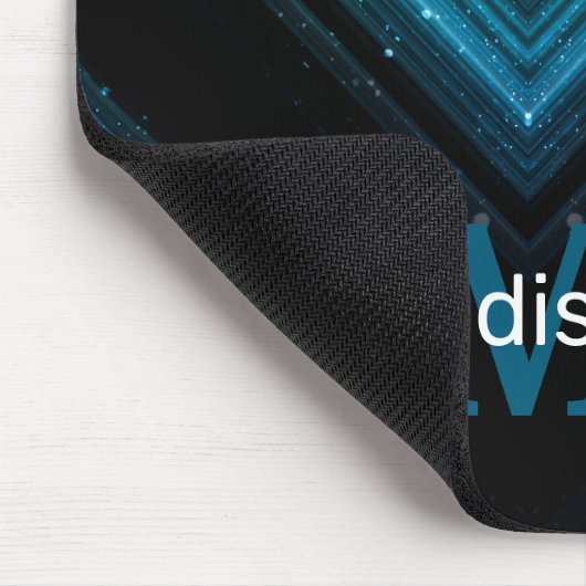 Sparkly metal aqua green galaxy chevron Monogram Muismat (Hoek)