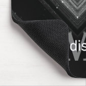 Sparkly metal Silver Black Melkweg Chevron Monogra Muismat (Hoek)