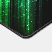 Sparkly metalen neon groen sterrenstelsel chevron  bureaumat (Hoek)