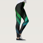 Sparkly metallic aqua green galaxy chevron lines leggings (Rechts)