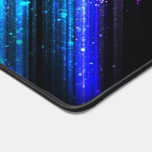 Sparkly metallic blue paarse chevron Monogram Bureaumat (Hoek)