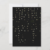 Sparkly Metallic Gold Black Confetti Ivory Beige Kaart (Achterkant)