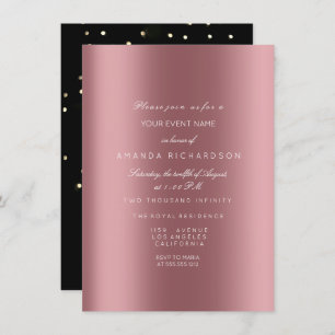 Sparkly Metallic Gold Black Sepia Confetti Roos Kaart
