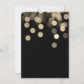 Sparkly Metallic Goud Zwart Sepia Big DotsConfetti Kaart (Achterkant)