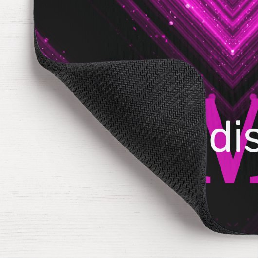 Sparkly metallic hot roze magenta chevron Monogram Muismat (Hoek)