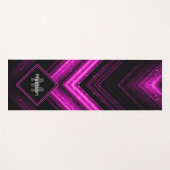 Sparkly metallic hot roze magenta chevron Monogram Yogamat (Voorkant (horizontaal))