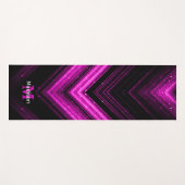 Sparkly metallic hot roze magenta chevron Monogram Yogamat (Voorkant (horizontaal))
