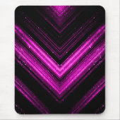 Sparkly metallic hot roze magenta zwarte chevron muismat (Voorkant)
