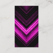 Sparkly metallic hot roze magenta zwarte chevron visitekaartje (Voorkant)
