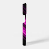 Sparkly metallic hot roze zwarte chevron Monogram iPhone Hoesje (Rechterkant)