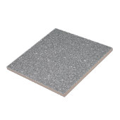 Sparkly Metallic Silver Glitter Keramische Tegel Tegeltje (Zijkant)