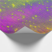 Sparkly Miami Bright Sequin Bamboo Paars roze Cadeaupapier (Hoek)