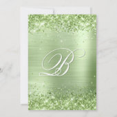 Sparkly Mint Green Glitter en Folie 50th Birthday Kaart (Achterkant)
