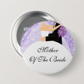 Sparkly Moeder van de Button van de Bride / Pin Pa (Voorkant /achterkant)