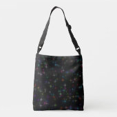 Sparkly Multicolor Stars Crossbody Tas (Achterkant)