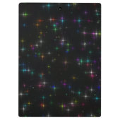 Sparkly Multicolor Stars Klembord (Achterkant)