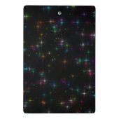Sparkly Multicolor Stars Mini Klembord (Achterkant)