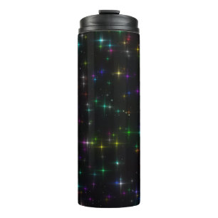 Sparkly Multicolor Stars Thermosbeker
