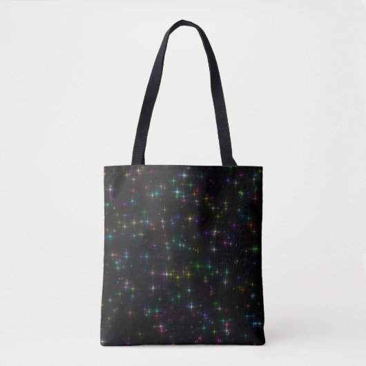 Sparkly Multicolor Stars Tote Bag (Voorkant)