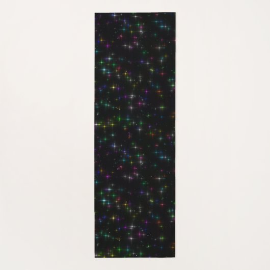 Sparkly Multicolor Stars Yogamat (Achterkant)