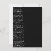 Sparkly Nacht Bruids Verjaardag Zwart Diamant Glit Kaart (Achterkant)