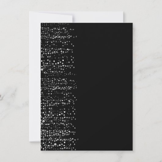Sparkly Nacht Bruids Verjaardag Zwart Diamant Glit Kaart (Achterkant)