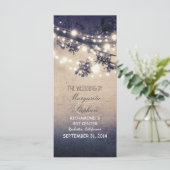 Sparkly nachtlampjes romantische bruiloft programm programmakaart (Staand voorkant)