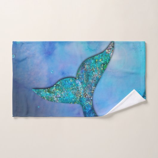 Sparkly Ocean Mermaid Fin Tail Enchanted Bad Handdoek (Handdoek)