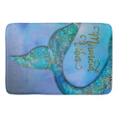 Sparkly Ocean Mermaid Fin Tail Enchanted Badmat (Voorkant)