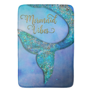 Sparkly Ocean Mermaid Fin Tail Enchanted Badmat