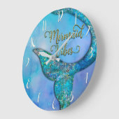 Sparkly Ocean Mermaid Fin Tail Enchanted Grote Klok (Hoek)