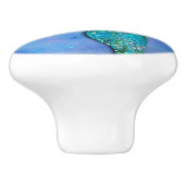 Sparkly Ocean Mermaid Fin Tail Enchanted Keramische Knop (Zijkant)