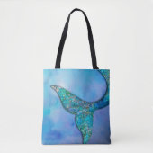 Sparkly Ocean Mermaid Fin Tail Enchanted Tote Bag (Voorkant)