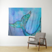 Sparkly Ocean Mermaid Fin Tail Magical Enchanted Wandkleed (In Situ (horizontaal))