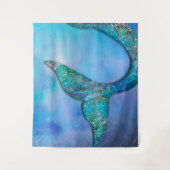 Sparkly Ocean Mermaid Fin Tail Magical Enchanted Wandkleed (Voorkant)
