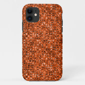 Sparkly Oranje Case-Mate iPhone Case (Achterkant)